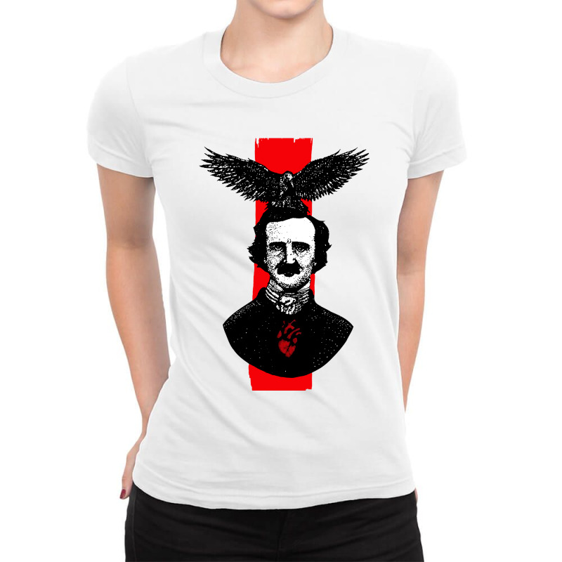 Custom Nevermore Edgar Allan Poe Ladies Fitted T-shirt By - Artistshot