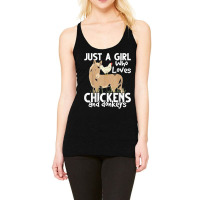 Just A Girl Who Loves Chickens And Donkeys Farmer Donkey T Shirt Racerback Tank | Artistshot