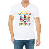 Pe Teacher Gnome Goodbye School Hello Summer V-neck Tee | Artistshot