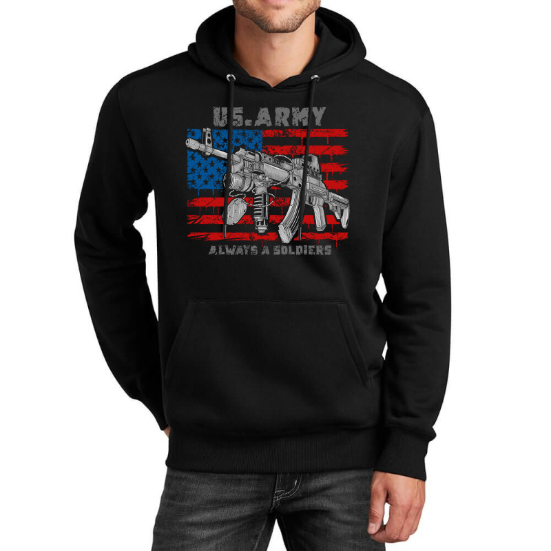 America Usa Army Machine Gun Unisex Hoodie | Artistshot