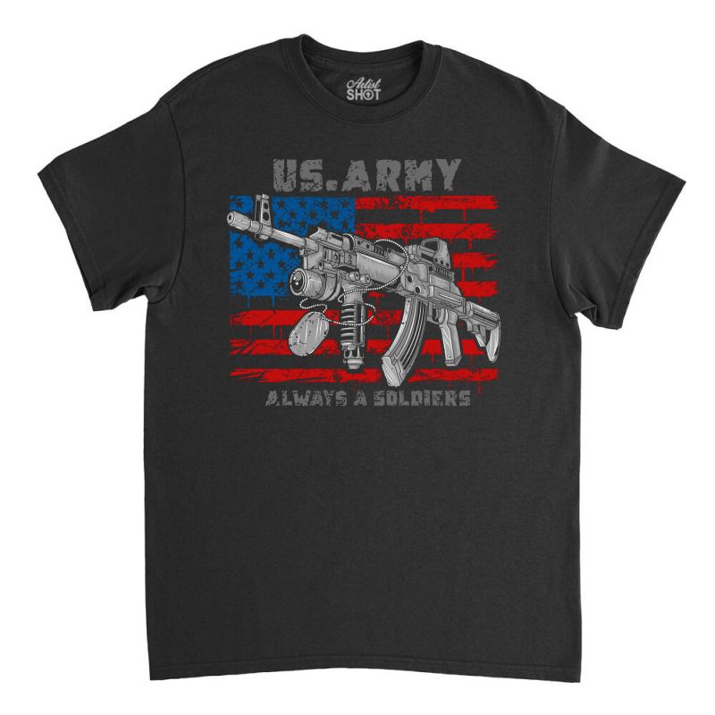 America Usa Army Machine Gun Classic T-shirt | Artistshot