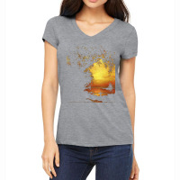 Famous Paintings T  Shirt Island Of New Providence By Albert Bierstadt Women's V-neck T-shirt | Artistshot