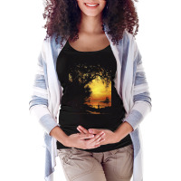 Famous Paintings T  Shirt Island Of New Providence By Albert Bierstadt Maternity Scoop Neck T-shirt | Artistshot