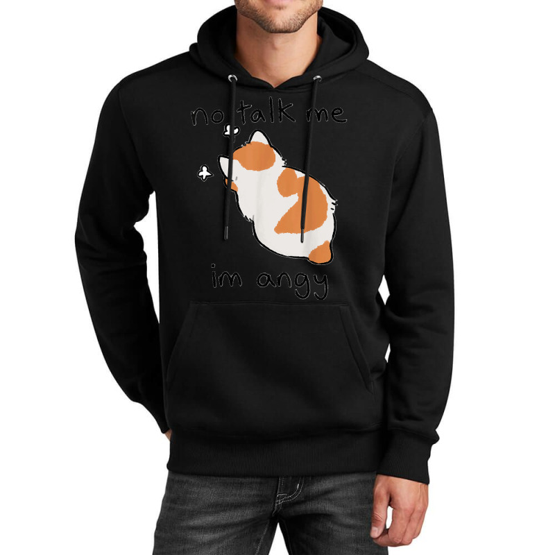 No Talk Me   I'm Angry Funny Cute Anime Cat Neko Lover T Shirt Unisex Hoodie | Artistshot