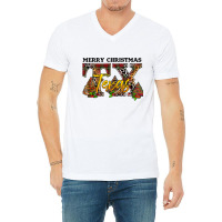 Country Cow Print Leopard Plaid Merry Christmas Texas T Shirt V-neck Tee | Artistshot