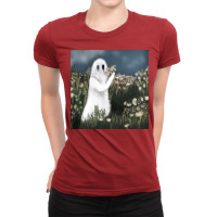 Phoebe Picking Flowers Ladies Fitted T-shirt | Artistshot