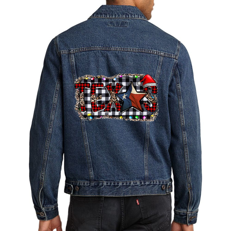 Leopard Plaid Print Texas Merry Christmas T Shirt Men Denim Jacket by Jeremy_Hutson | Artistshot