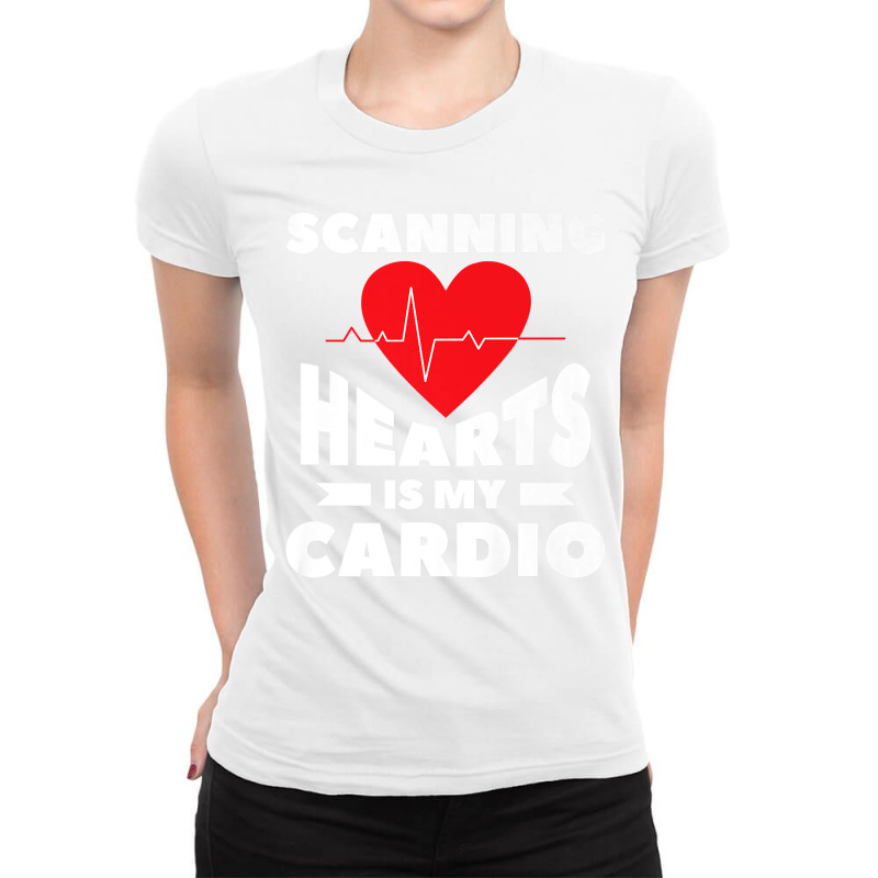 Scanning Hearts Is My Cardio Cardiology For A Cardiologist Premium Ladies Fitted T-Shirt by PhoebeHaggett | Artistshot