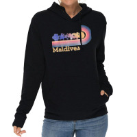 Retro Maldives Tropical Flowers 80's Style Surfing T Shirt Lightweight Hoodie | Artistshot