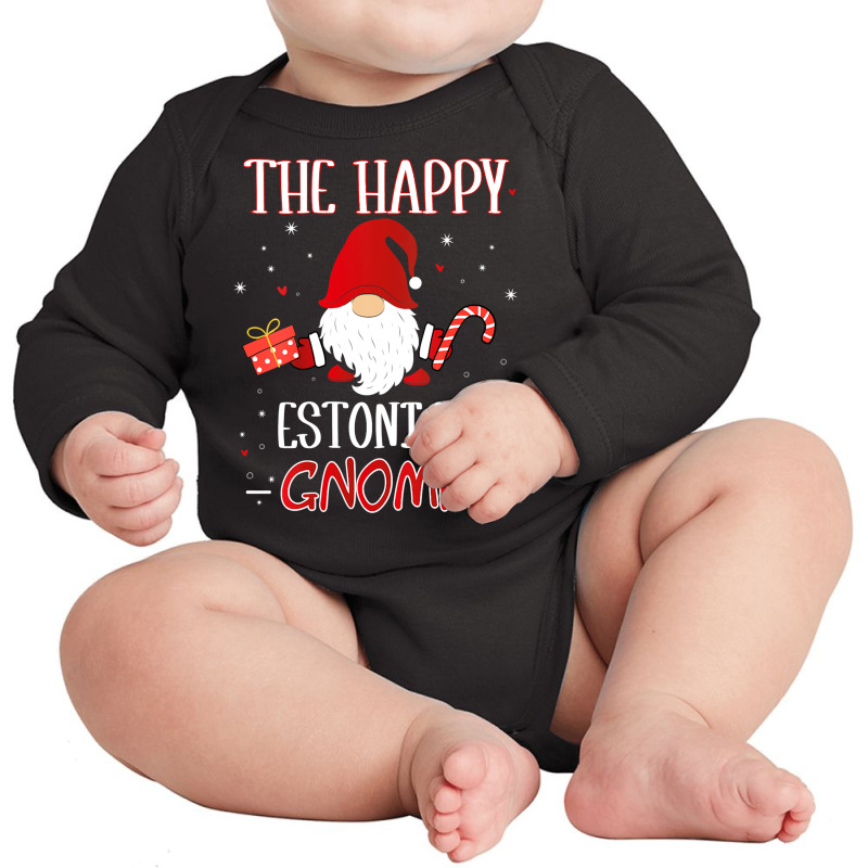 Womens Estonian Christmas Gnome Costume Matching Family V Neck T Shirt Long Sleeve Baby Bodysuit | Artistshot