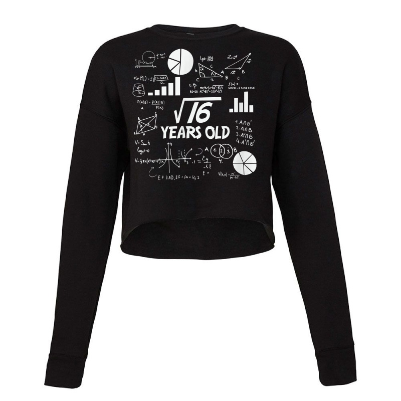 Birthday Square Root Math Problem Fun Calculation 4th T Shirt Cropped Sweater by tognifx | Artistshot