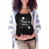 Birthday Square Root Math Problem Fun Calculation 32nd Bday T Shirt Maternity Scoop Neck T-shirt | Artistshot