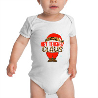 Art Teacher Claus Christmas Santa Hat Pajamas Matching Xmas Premium T Baby Bodysuit | Artistshot