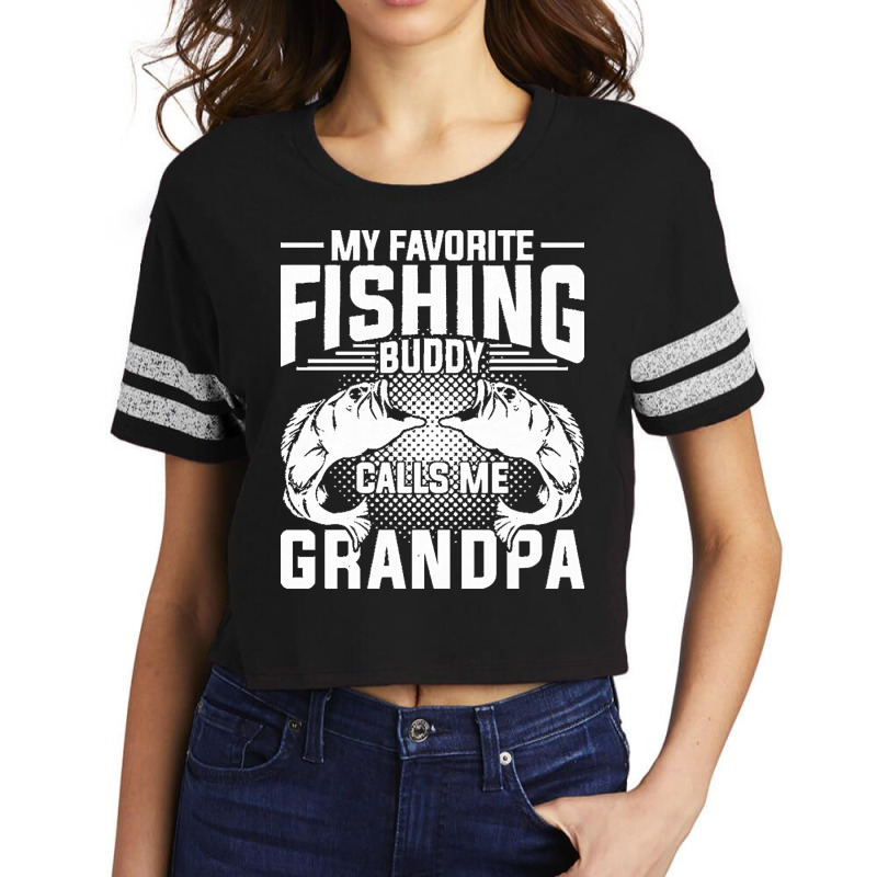 Fishing T  Shirt Fathers Day Grandpa Fisherman Angle Fish Angling Hobb Scorecard Crop Tee by freddy08359 | Artistshot