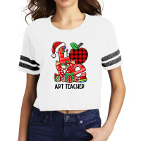 Love Art Teacher Santa Artist Painter Christmas Xmas Pajamas T Shirt Scorecard Crop Tee | Artistshot