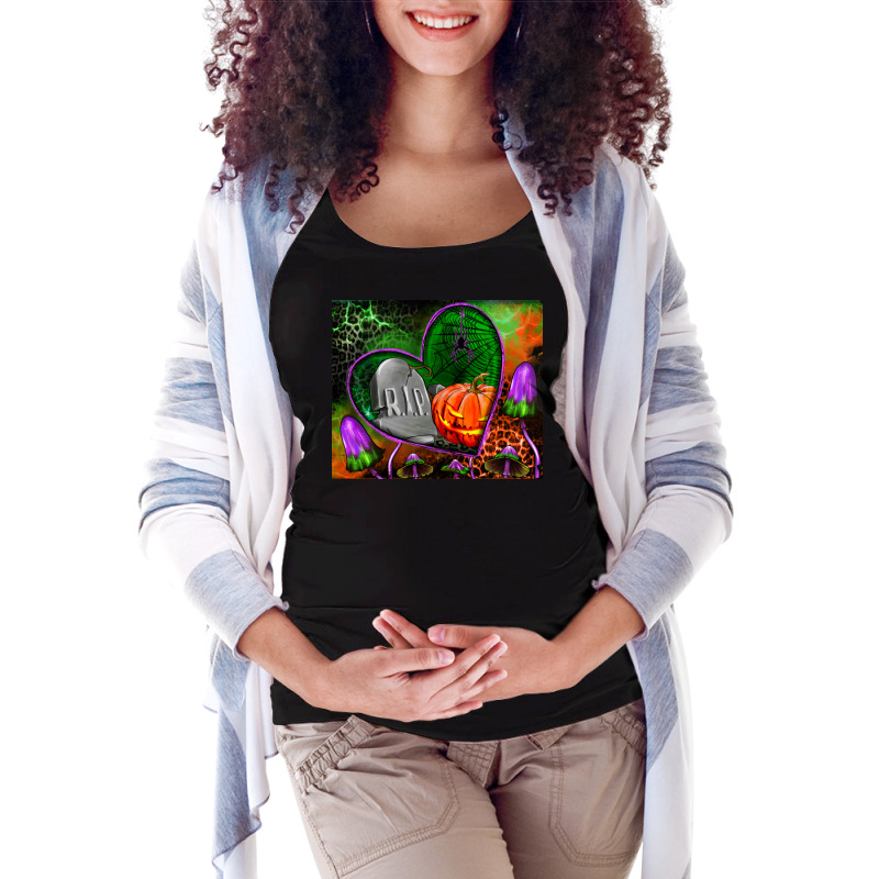 Halloween Heart Mouse Pad Maternity Scoop Neck T-shirt by BundleAndBundleShop | Artistshot