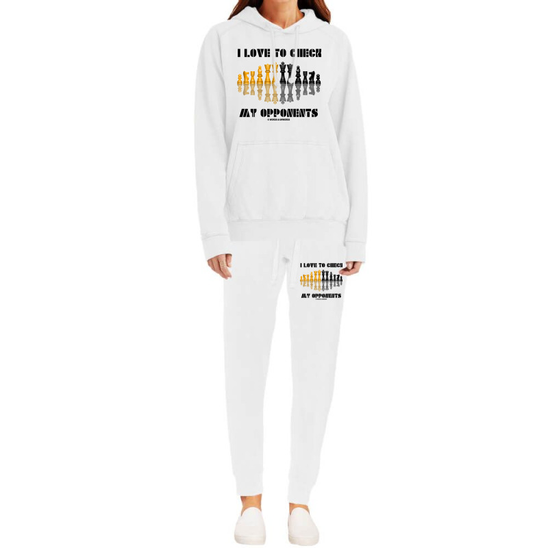 I Love To Check My Opponents Chess Set Pieces Geek Humor Premium T Shi Hoodie & Jogger Set | Artistshot