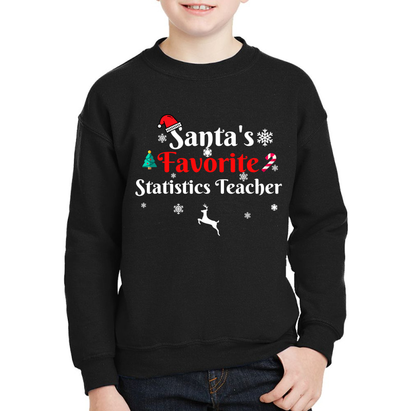 Santa's Favorite Statistics Teacher Christmas Xmas Holiday T Shirt Youth Sweatshirt by Mark_Liegerot | Artistshot