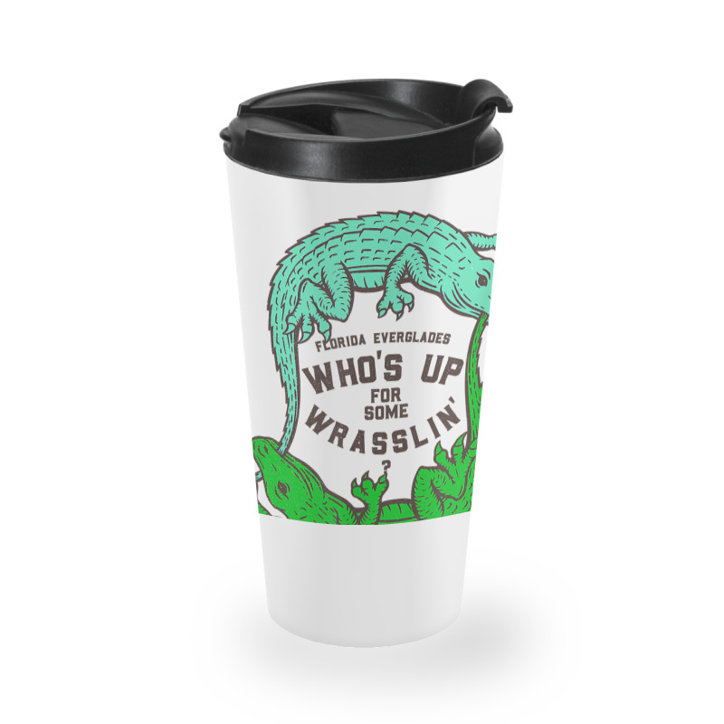 Up For Some Wrasslin' Funny Alligators Travel Mug | Artistshot