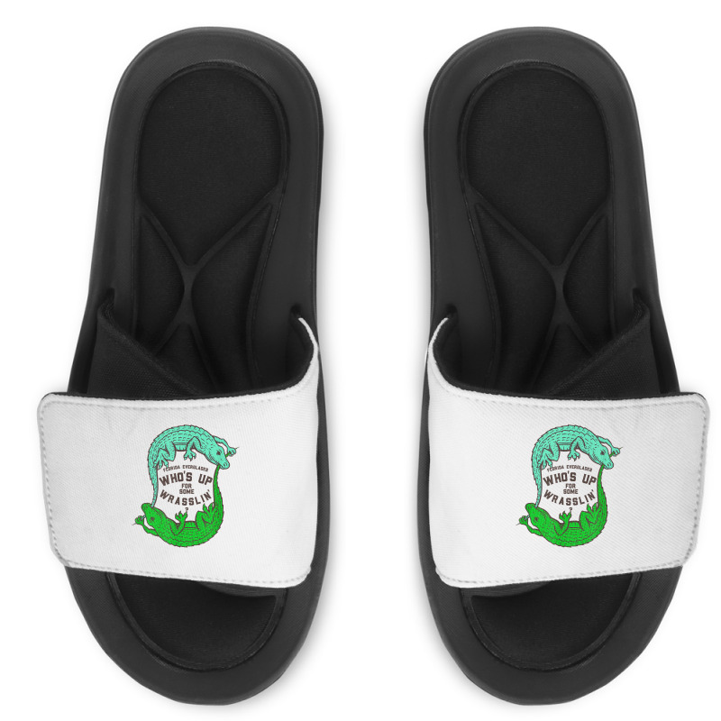 Up For Some Wrasslin' Funny Alligators Slide Sandal | Artistshot