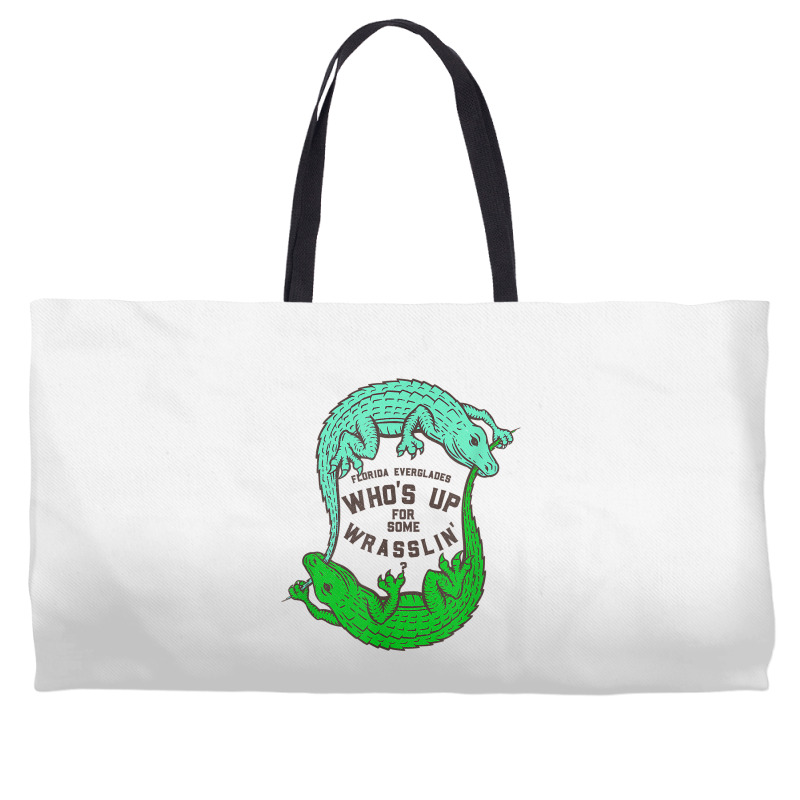 Up For Some Wrasslin' Funny Alligators Weekender Totes | Artistshot