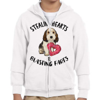 Stealing Hearts Blasting Farts Petit Basset Griffon Vendeen Sweatshirt Youth Zipper Hoodie | Artistshot