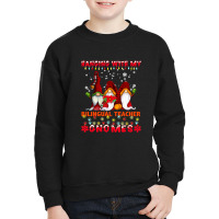 Hanging With My Bilingual Teacher Gnomes Ugly Xmas Matching T Shirt Youth Sweatshirt | Artistshot