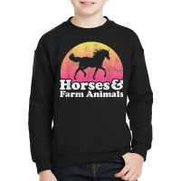 Horse And Farm Animal Women Or Girls Horses Farm Animals T Shirt Youth Sweatshirt | Artistshot