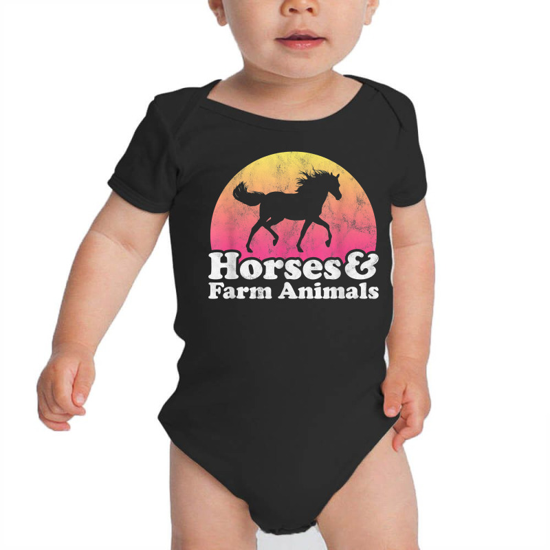 Horse And Farm Animal Women Or Girls Horses Farm Animals T Shirt Baby Bodysuit by dornakgb | Artistshot