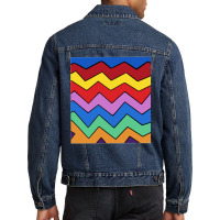 Color Zigzag Men Denim Jacket | Artistshot