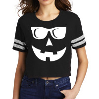 Jack O Lantern Sunglasses Pumpkin Funny Scorecard Crop Tee | Artistshot