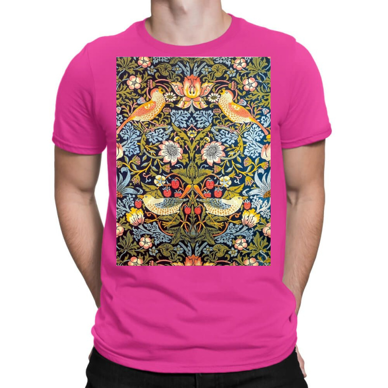 Morris Strawberry Thief Design 1883 T-Shirt by Jill P | Artistshot