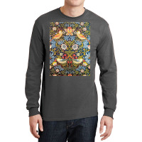 Morris Strawberry Thief Design 1883 Long Sleeve Shirts | Artistshot