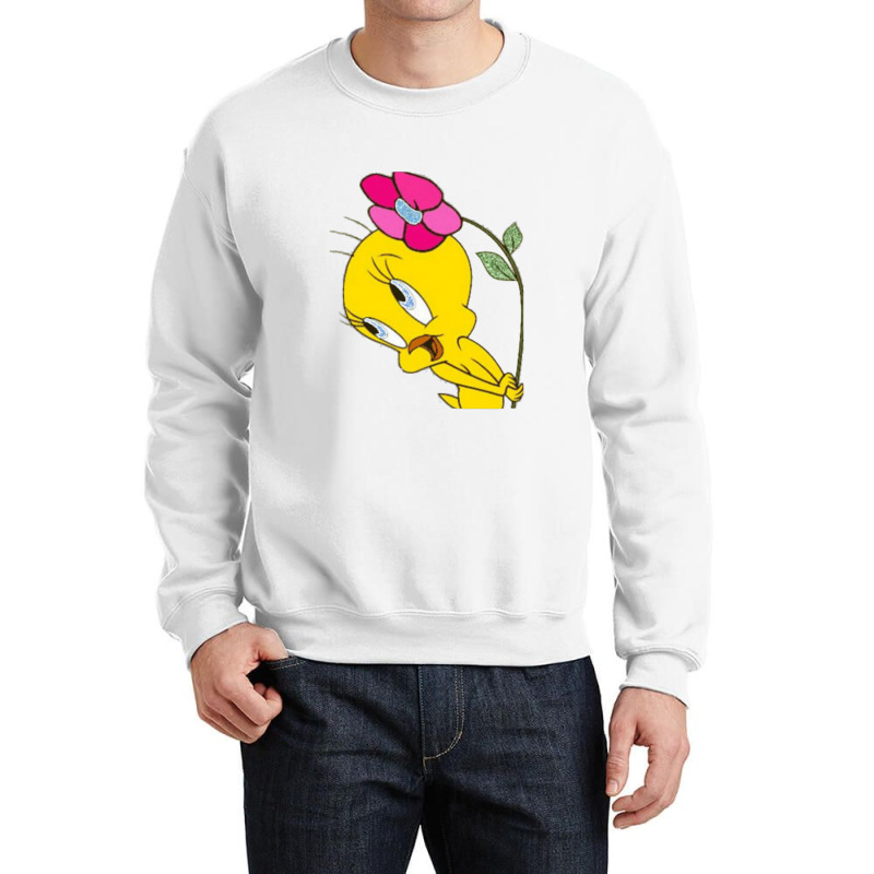 Tweety Flower Crewneck Sweatshirt by robinjumpstart | Artistshot