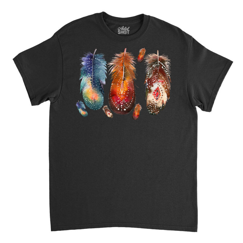 Native American T  Shirt Feathers Indian Native Pride Indigenous Nativ Classic T-shirt by baroncrona555 | Artistshot