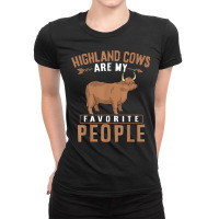 Farm Animal Farmer Animal Lover Funny Highland Cow T Shirt Ladies Fitted T-shirt | Artistshot