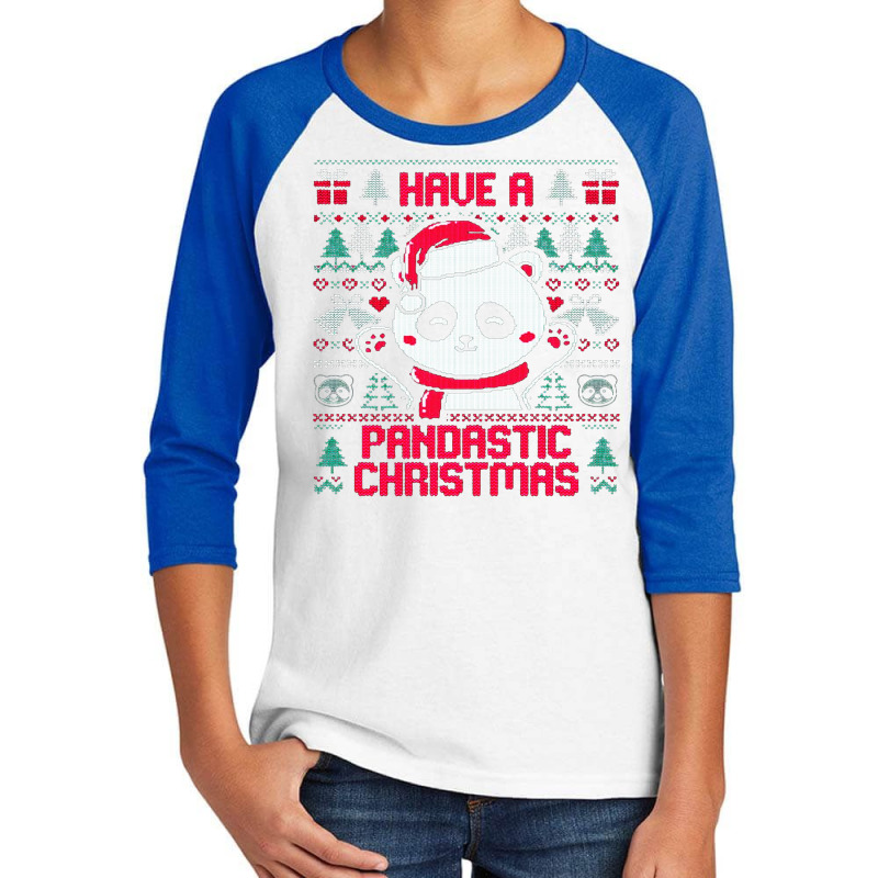 Christmas Pandastic Ugly Youth 3/4 Sleeve by Vishaka | Artistshot