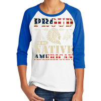 Native American T  Shirt I'm Proud To Be Native American Heart Native Youth 3/4 Sleeve | Artistshot