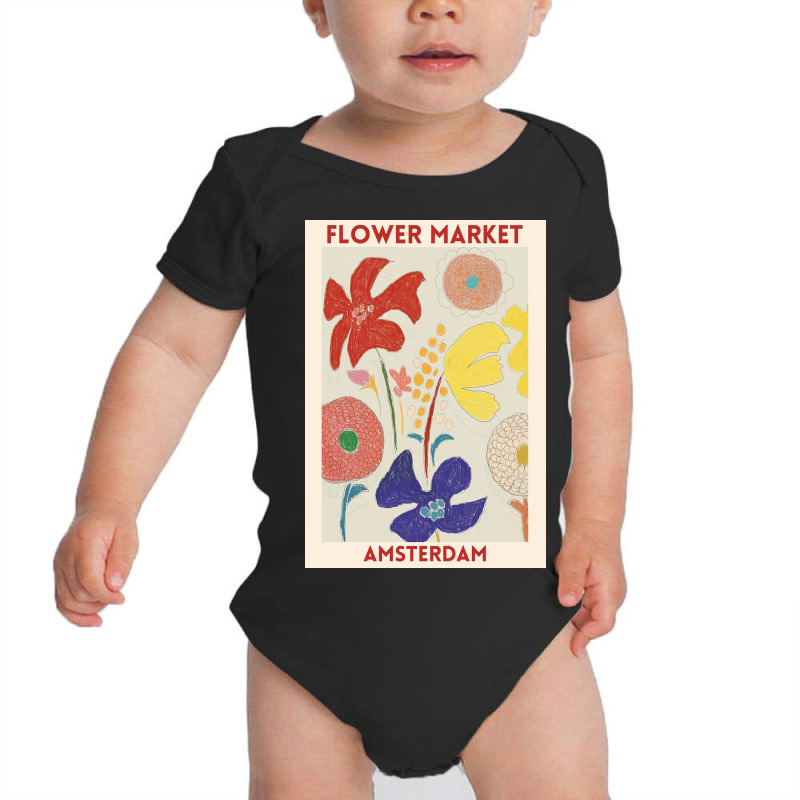 Flower Market   Amsterdams Baby Bodysuit by James S | Artistshot