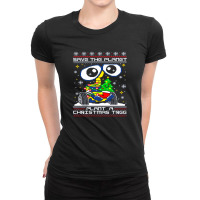 Christmas Plant Tree Ugly Ladies Fitted T-shirt | Artistshot