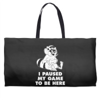 I Paused My Game To Be Here Weekender Totes | Artistshot