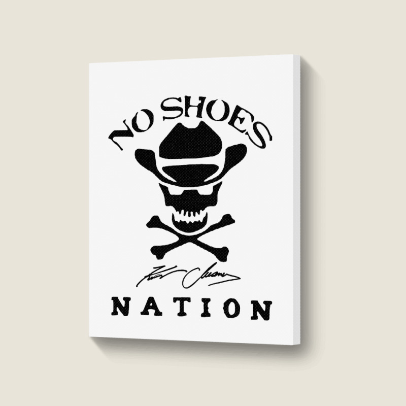 No Shoes Nation Portrait Canvas Print | Artistshot