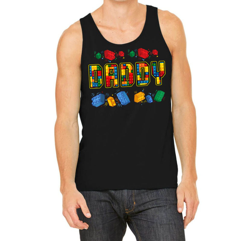 Daddy Brick Builder Funny Blocks Master Builder Dad Tank Top | Artistshot