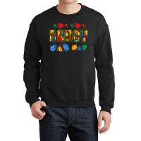 Daddy Brick Builder Funny Blocks Master Builder Dad Crewneck Sweatshirt | Artistshot