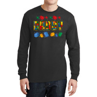 Daddy Brick Builder Funny Blocks Master Builder Dad Long Sleeve Shirts | Artistshot