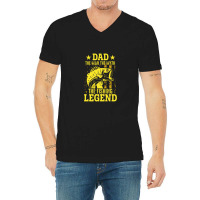 Dad The Fishing Legend V-neck Tee | Artistshot