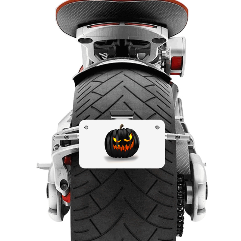 Scary Jack O Lantern Halloween Motorcycle License Plate | Artistshot