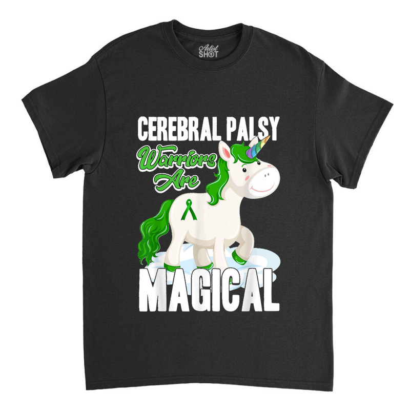 Cerebral Palsy Warrior Magical Unicorn Ataxic Green Ribbon T Shirt Classic T-shirt by Courtney Renee Jensen | Artistshot