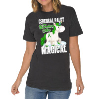 Cerebral Palsy Warrior Magical Unicorn Ataxic Green Ribbon T Shirt Vintage T-shirt | Artistshot