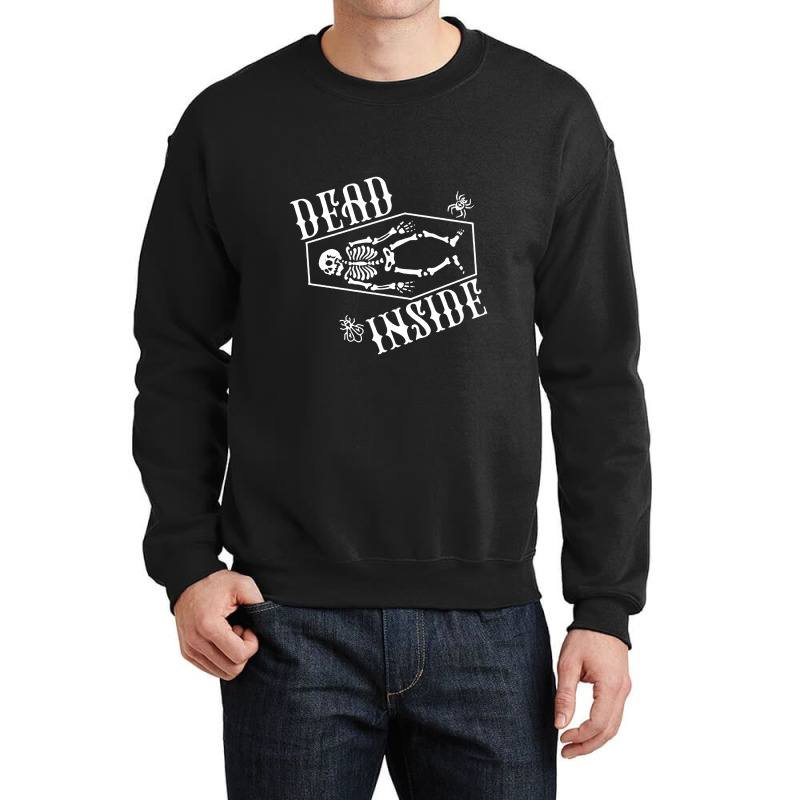 Dead Inside Skeleton Coffin Crewneck Sweatshirt | Artistshot